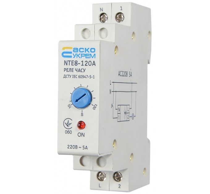 Реле времени AC220 АскоУКРЕМ NTE8-120A (STE8-120A)