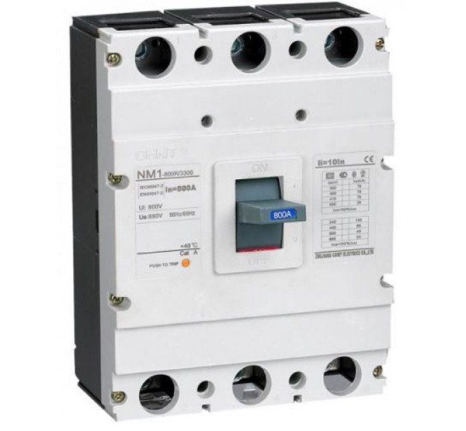 Выключатель NM1-800Н, 3P, 35 кА, 630А (126741 CHINT) автоматический