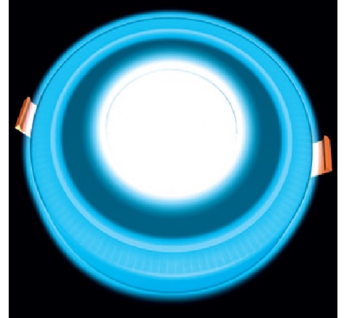 Светильник LED с подсветкой встраиваемый Ecostrum DownLight 3+3W (CDLR72213) синий