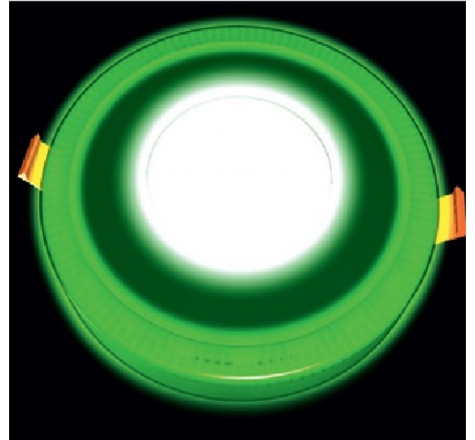 Светильник LED с подсветкой встраиваемый Ecostrum DownLight 6+3W (CDLR72216) Небо зеленый
