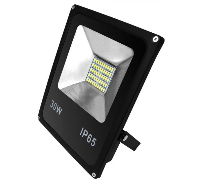 Прожектор Ecostrum UA LED NIS 30W, IP65, 2000Lm (UALED-30NIS) цвет черный и белый