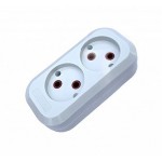 Колодка без заземления 2 гнезда GISELT (G-MGP101) 