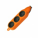 Колодка без заземления 3 гнезда GISELT (SL-1-4) каучук