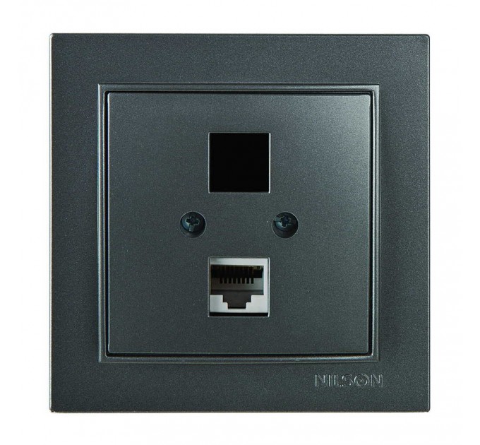 Розетка компьютерная NILSON Thor (NS-27161042) без модуля антрацит