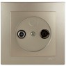 Розетка NILSON Touran TV SAT проходная (NS-24151036) золото