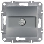 TV розетка Проходная-А (4dB) Schneider Asfora 1 разъем Сталь EPH3200262
