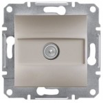 TV розетка Проходная-А (4dB) Schneider Asfora 1 разъем Бронза EPH3200269
