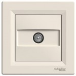 TV розетка Проходная (8dB) Schneider Asfora 1 разъем Крем EPH3200323