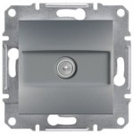 TV розетка Проходная-А (8dB) Schneider Asfora 1 разъем Сталь EPH3200362