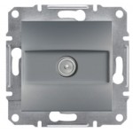 TV розетка концевая Schneider Asfora 1 разъем Сталь EPH3200162