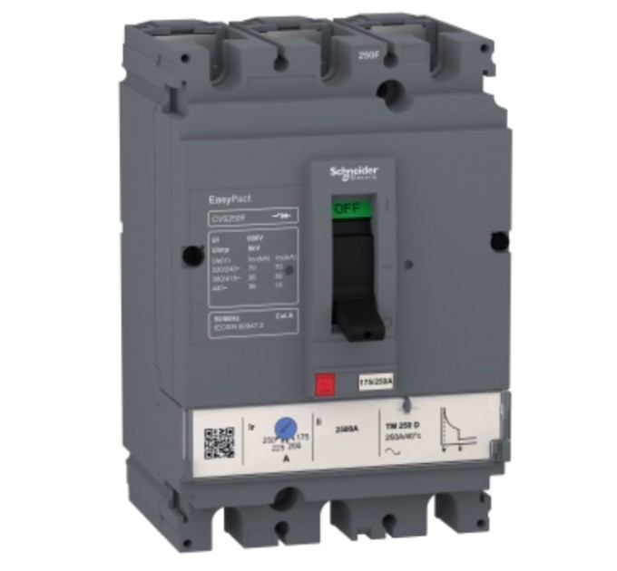 Автоматический выключатель Schneider Easypact CVS160F TM100D 3P3D, 36кА (LV516331)