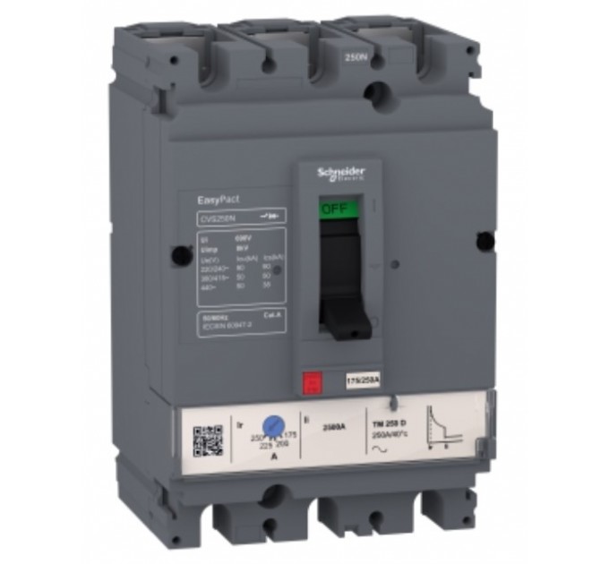 Автоматический выключатель Schneider Easypact CVS160N TM125 3P3D, 50кА (LV516462)