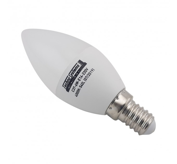 Лампа Led Techno Systems SILVER C37, 6W, Е14, 4000К, 540Lm (TNSy5000039)