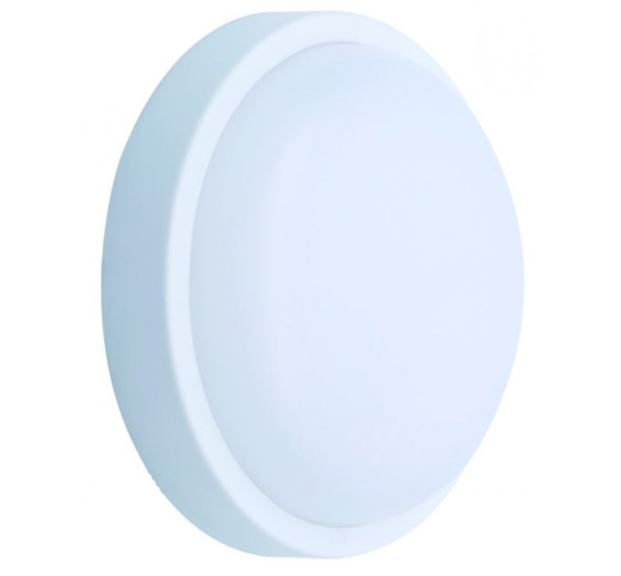 Настенно-потолочный Led светильник Violux ATOM MW SENSOR 12W, 5000К, IP54 (VL-200060) круг